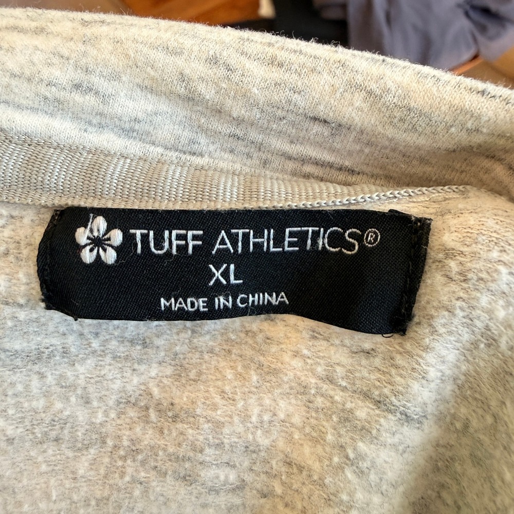 Tuff Athletics Women's Gray Heathered Full Zip Fleece Size XL - Picture 4 of 5